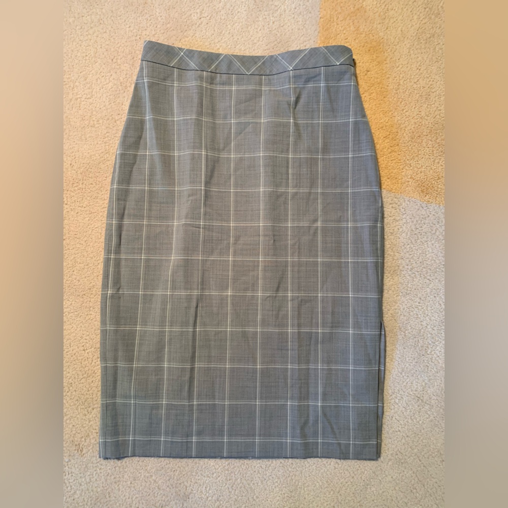 Banana Republic Gray Plaid Skirt